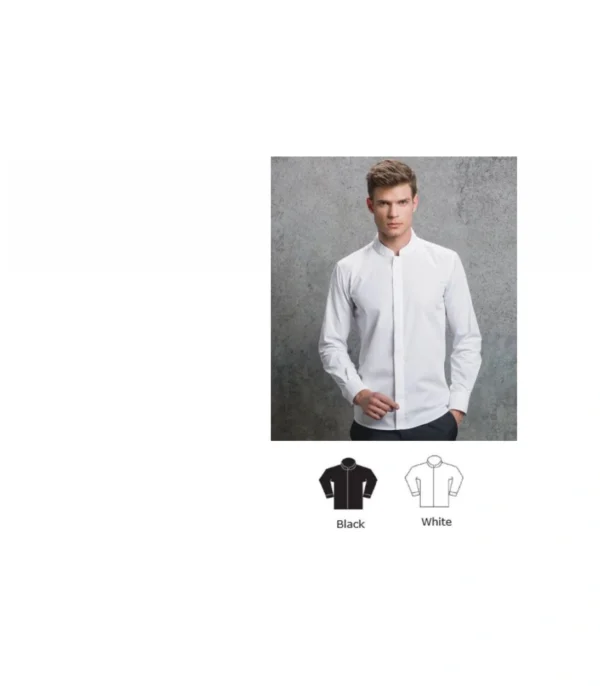 Kustom Kit KK161 Men's Mandarin Collar Fitted l/sleeve Shirt